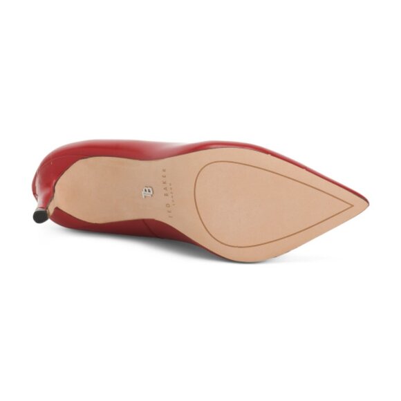 TED BAKER Leather Charlotte Pumps - Red - Picture 3 of 3